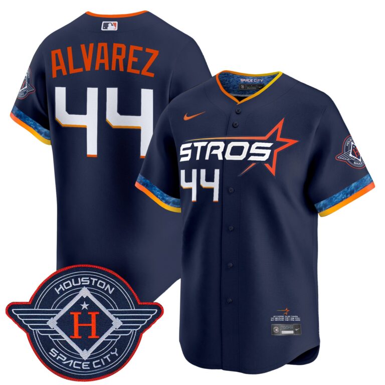 Men Houston Astros #44 Alvarez blue 2025 City Connect Vapor Limited Stitched Jersey